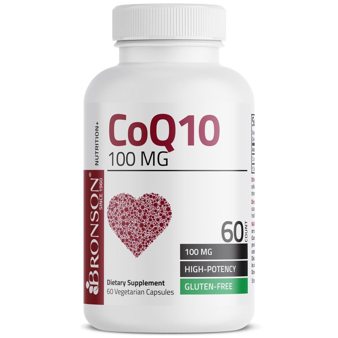 Coenzyme CoQ10 100mg, Dietary Supplement for Heart Health, Blood Pressure, Oral Gum Health, and Healthy Aging Support, 60 Servings, Rapid Release Softgels