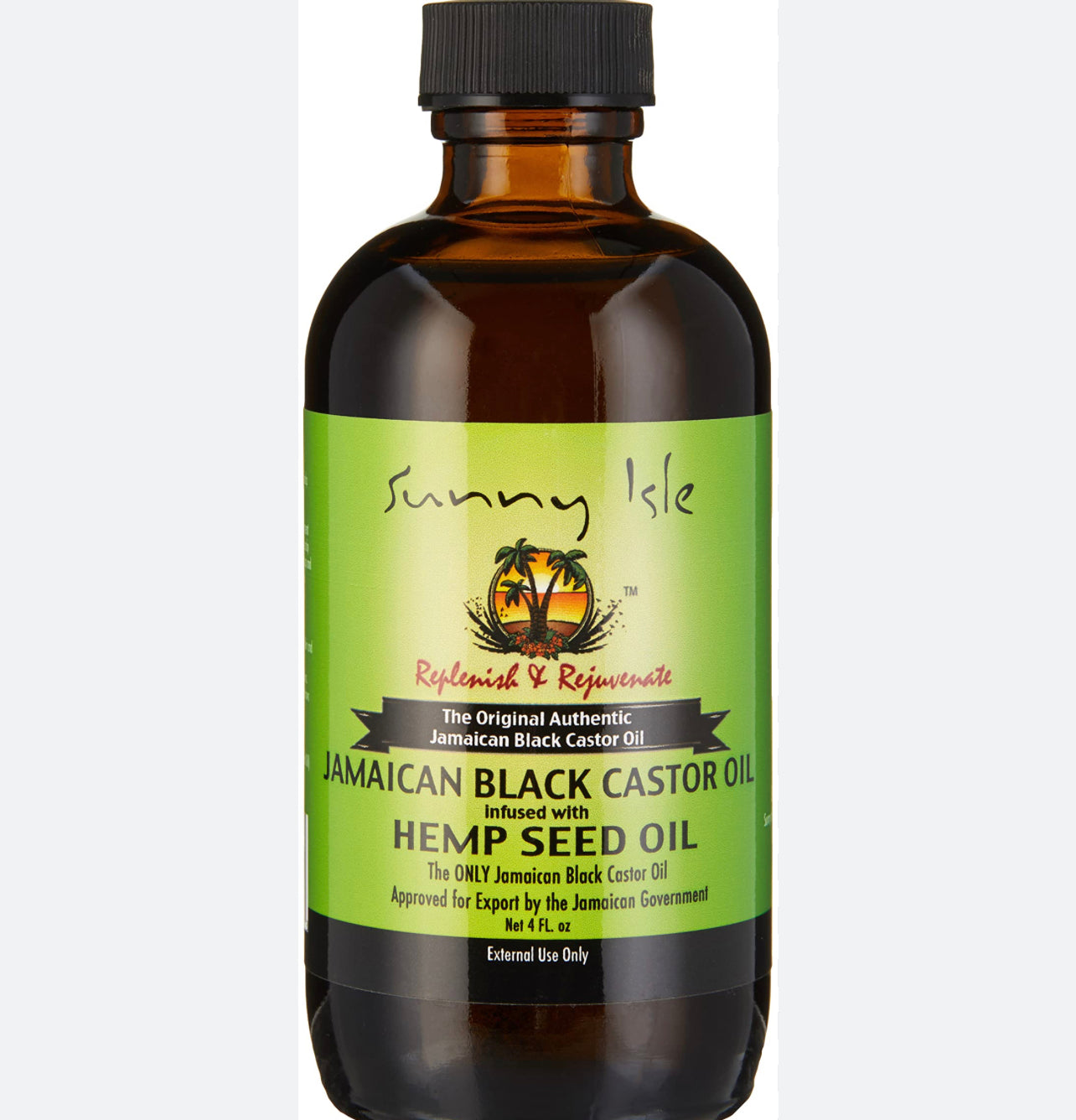 Sunny Isle Jamaican Black Castor Oil Infused with Hemp Seed Oil 4oz