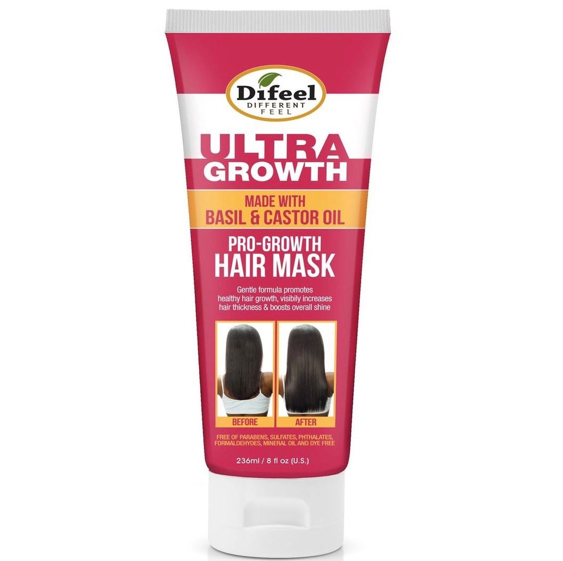 Difeel Ultra Growth Basil & Castor Oil Pro Growth Hair Mask 8 oz.