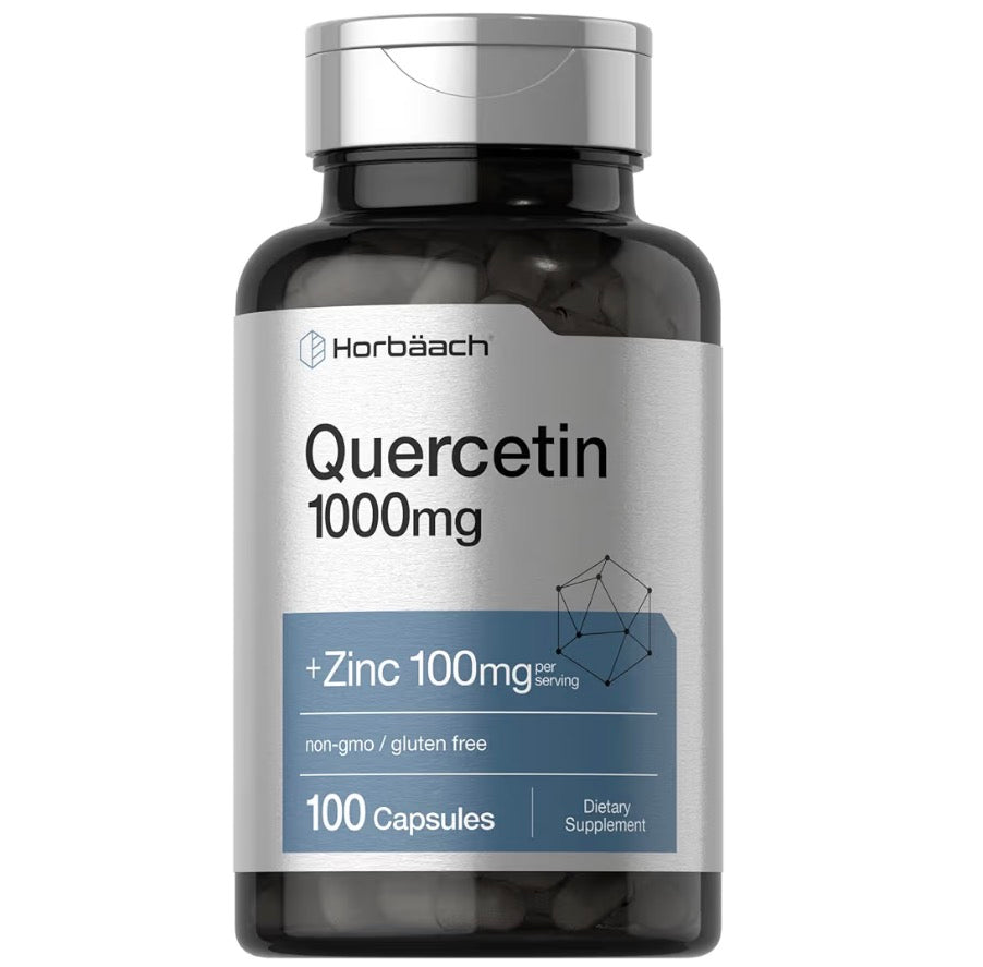 Horbäach Quercetin 1000mg | 100 Capsules | with 100mg Zinc