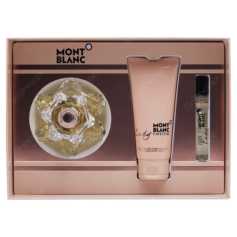 Mont Blanc Lady Emblem 3 Piece Gift Set