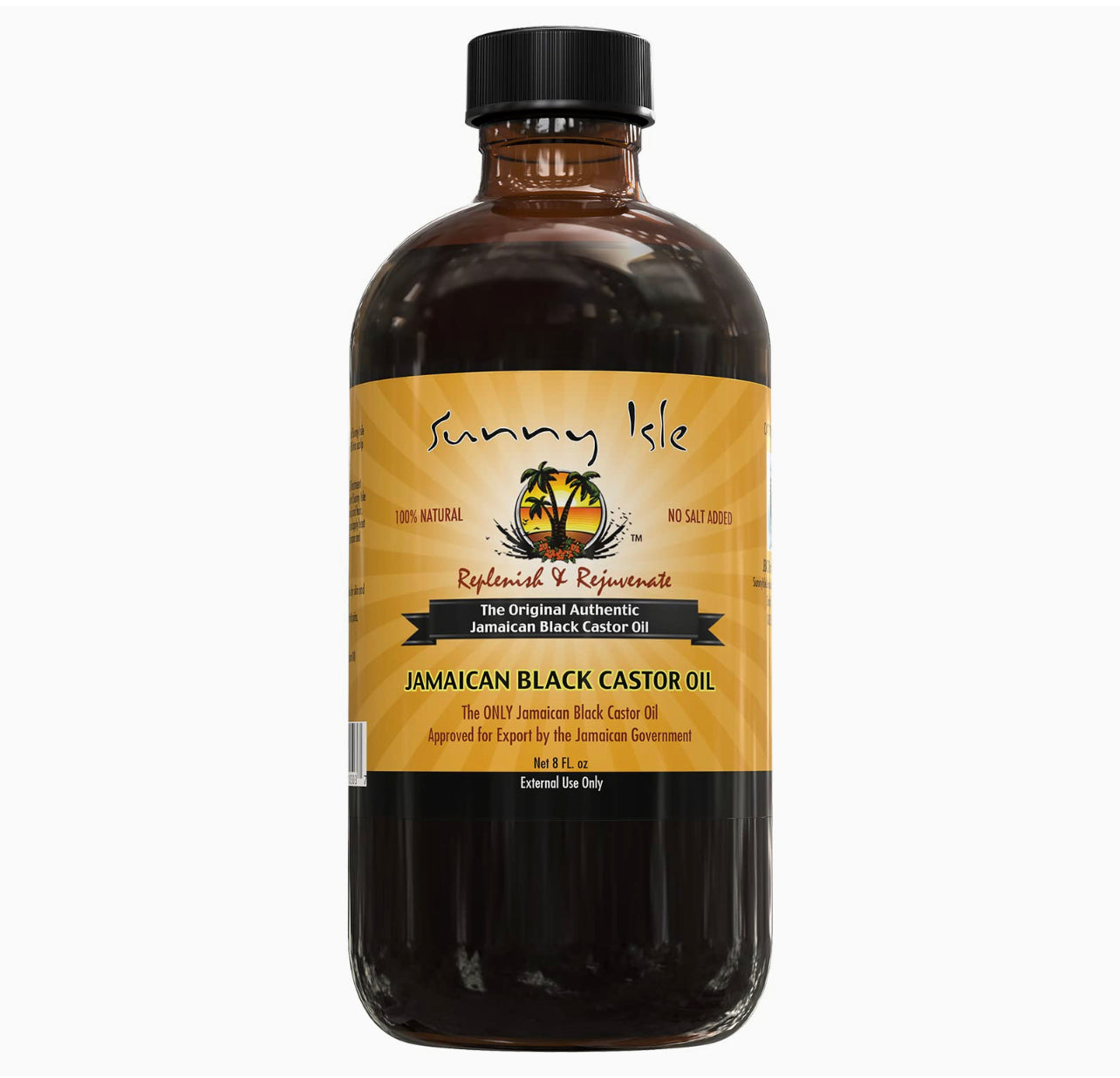 Sunny Isle Jamaican Black Castor Oil 8oz | 100% Natural Treatment for Hair and Beard