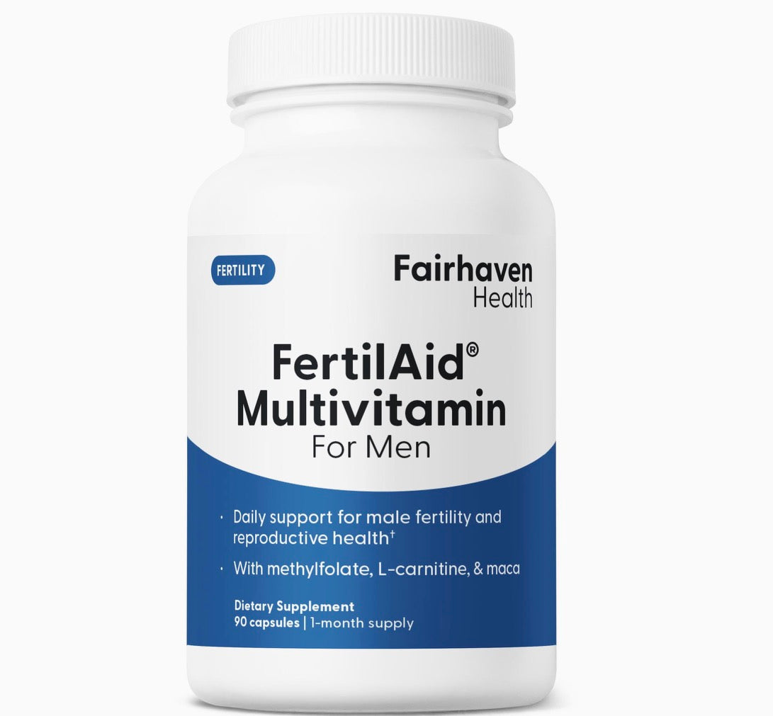 FAIRHAVEN FERTILAID FOR MEN with L-Carnitine, CoQ10, Maca and Zinc