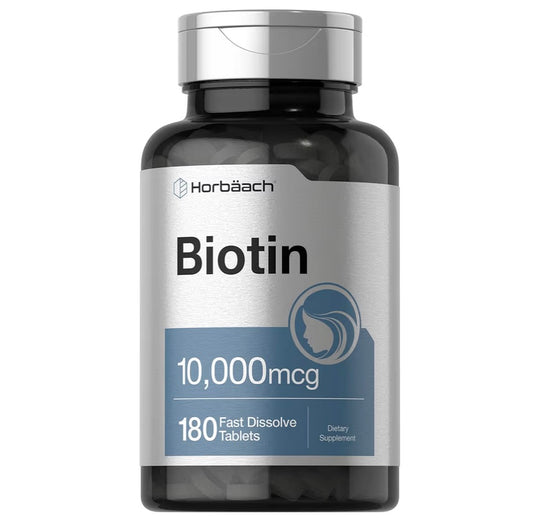 Horbäach Biotin 10000mcg | 180 Fast Dissolve Tablets